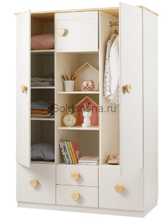 Шкаф 3-ств Тимберика Кидс №1 Шкаф 3-ств Тимберика Кидс №1