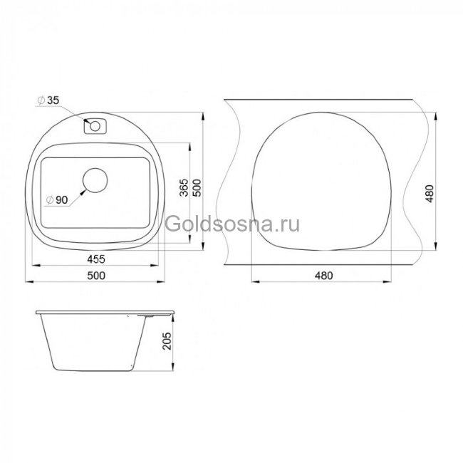 Кухонная мойка GRANULA 5050 (500) Кухонная мойка GRANULA 5050 (500)