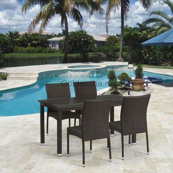 Комплект плетеной мебели T256A/Y380A-W53 Brown 4Pcs Комплект плетеной мебели T256A/Y380A-W53 Brown 4Pcs