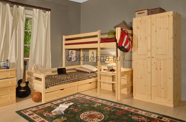 Шкаф Классик 2-х дверный комбинированный