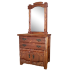 Комод Барин 1 (2 ящика+2 двери) с элементами ковки и зеркалом