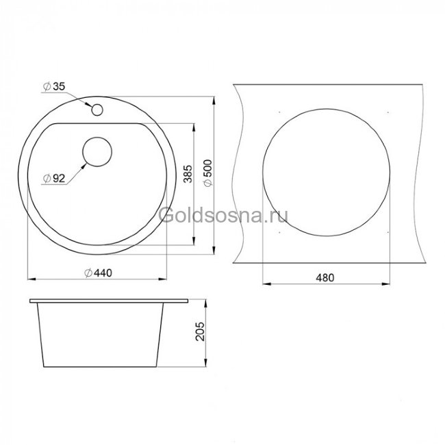 Кухонная мойка GRANULA 5101 Кухонная мойка GRANULA 5101