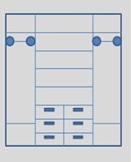 Шкаф 4-х ств. распашной Лирона