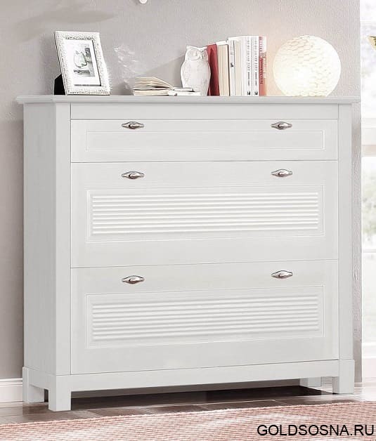 Тумба под обувь Рауна-21 (белый воск УКВ) Тумба под обувь Рауна-21 (белый воск УКВ)