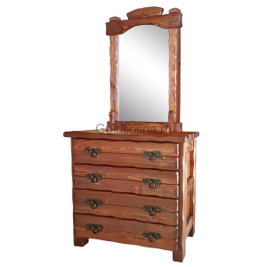 Комод Барин 2 (4 ящика) с элементами ковки и зеркалом Комод Барин 2 (4 ящика) с элементами ковки и зеркалом
