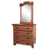 Комод Барин 2 (4 ящика) с элементами ковки и зеркалом