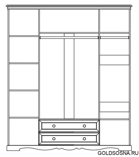 Шкаф комбинированный Лолита ГМ 8801