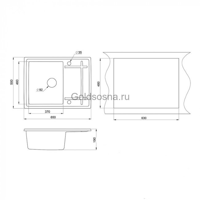 Кухонная мойка GRANULA 6501 (500) Кухонная мойка GRANULA 6501 (500)