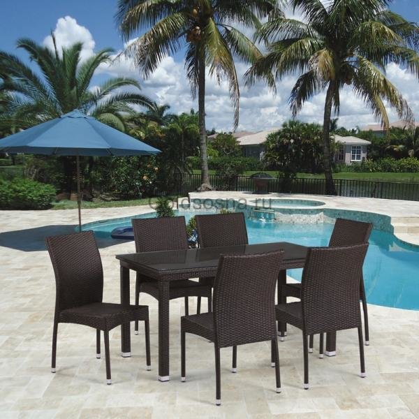 Комплект плетеной мебели из ротанга T256A/Y380A-W53 Brown 6Pcs Комплект плетеной мебели из ротанга T256A/Y380A-W53 Brown 6Pcs
