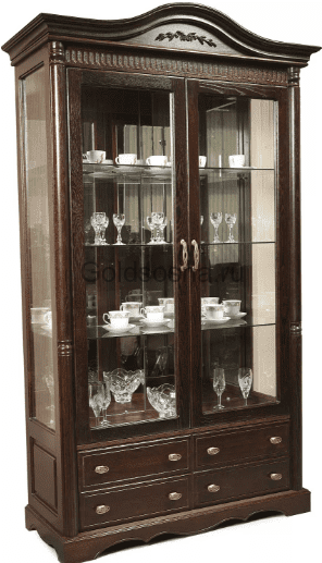 Шкаф с витриной 2д Паола 2114 БМ670 Шкаф с витриной 2д Паола 2114 БМ670