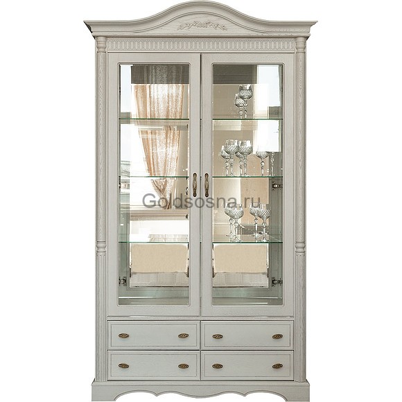 Шкаф с витриной 2д Паола 2114 БМ670 Шкаф с витриной 2д Паола 2114 БМ670