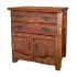 Комод деревянный Барин 1 (2 ящика+2 двери) с элементами ковки