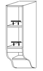 Полка навесная 24 открытая Скайда 1