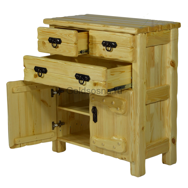 Комод Барин 3 (3 ящика+2 двери) с элементами ковки