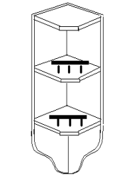 Полка угловая навесная 30 (открытая) Скайда 1 Полка угловая навесная 30 (открытая) Скайда 1