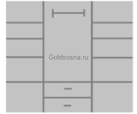 Шкаф Авиньон 3-х ств. с ящиками Шкаф Авиньон 3-х ств. с ящиками