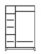 Шкаф для одежды Сабрина ММ-302-01/03Б (альба)