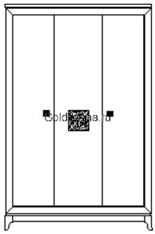Шкаф для одежды Сабрина ММ-302-01/03Б (альба)