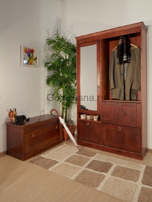 Шкаф Дания комбинированный для прихожей