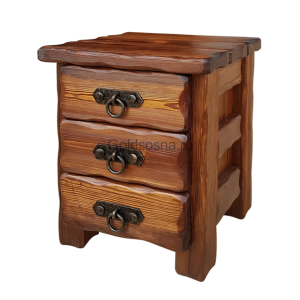 Тумбочка Аленушка 1 (3 ящика) с элементами ковки Тумбочка Аленушка 1 (3 ящика) с элементами ковки