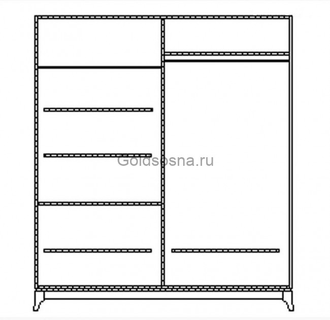 Шкаф для одежды Сабрина ММ-302-01/04 (с зеркалом)