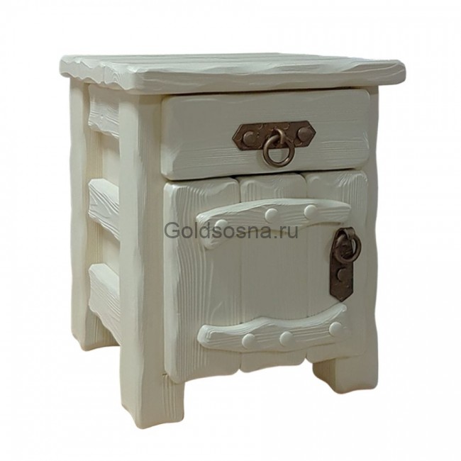 Тумбочка Аленушка 2 (ящик+дверь) с элементами ковки Тумбочка Аленушка 2 (ящик+дверь) с элементами ковки