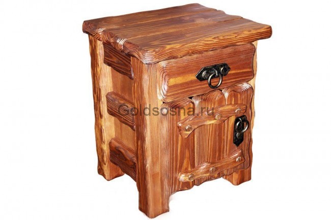 Тумбочка Аленушка 2 (ящик+дверь) с элементами ковки Тумбочка Аленушка 2 (ящик+дверь) с элементами ковки