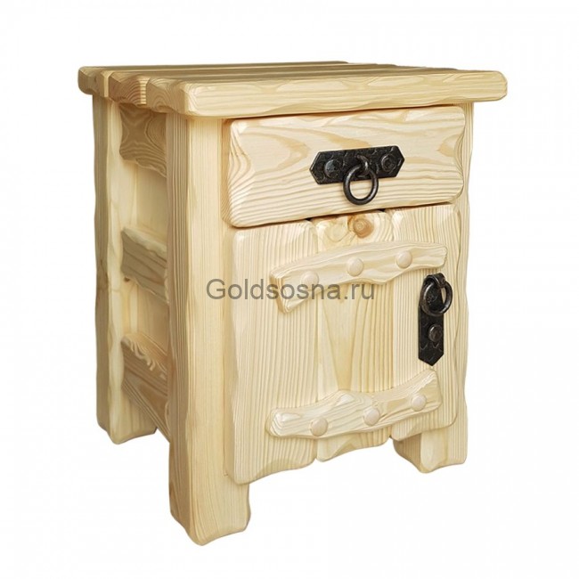 Тумбочка Аленушка 2 (ящик+дверь) с элементами ковки Тумбочка Аленушка 2 (ящик+дверь) с элементами ковки