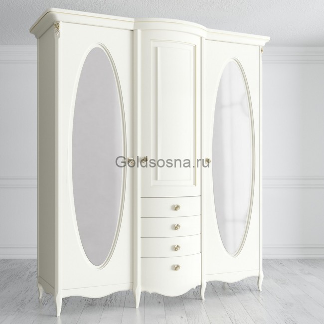 Шкаф трехдверный Opera Rose с зеркалом