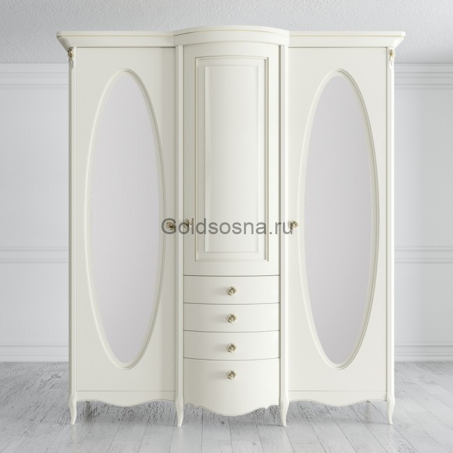 Шкаф трехдверный Opera Rose с зеркалом