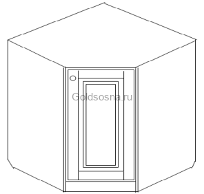 Тумба угловая 84 (1 дверь) Скайда 2 Тумба угловая 84 (1 дверь) Скайда 2