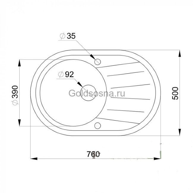 Кухонная мойка GRANULA 7601 (450) Кухонная мойка GRANULA 7601 (450)