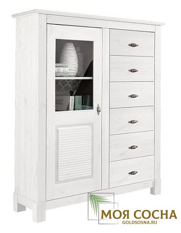 Комод Рауна 16 (белый воск УКВ) Комод Рауна 16 (белый воск УКВ)