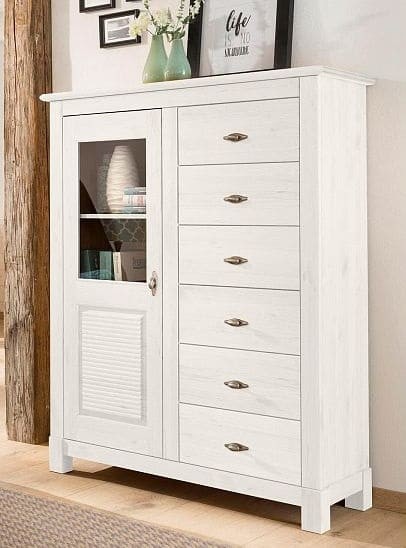 Комод Рауна 16 (белый воск УКВ) Комод Рауна 16 (белый воск УКВ)