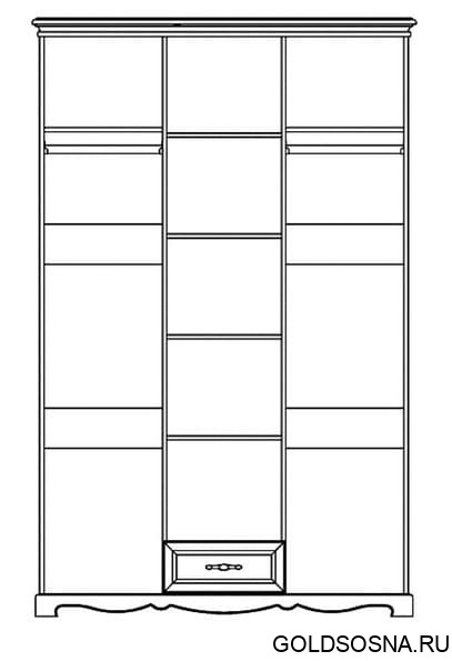 Шкаф трехдверный Лолита ГМ 8803