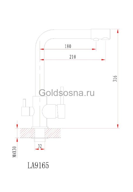 Кухонный смеситель GRANULA 3015