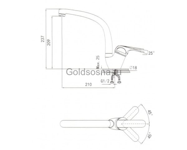 Кухонный смеситель GRANULA 2024 Кухонный смеситель GRANULA 2024