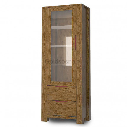 Витрина Riva из массива дуба Графит