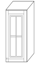 Шкаф 30 навесной (1 дверь, стекло) Скайда 2