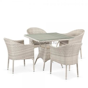 Комплект плетеной мебели из ротанга T190B/Y350A-W85-90x90 Latte 4Pcs