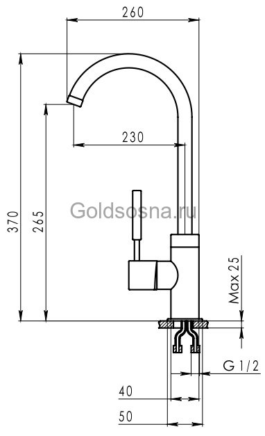 Кухонный смеситель GRANULA 2125 Кухонный смеситель GRANULA 2125