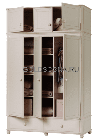 Шкаф Бетти 3-ств №2 с антресолью