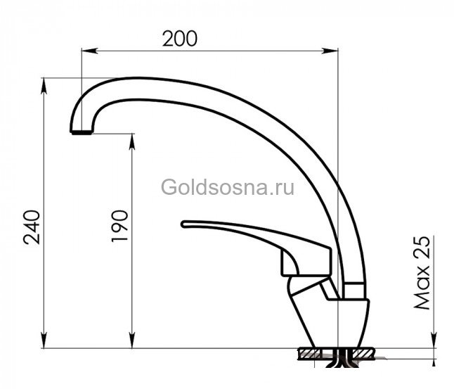 Кухонный смеситель STANDART ST-03 Кухонный смеситель STANDART ST-03