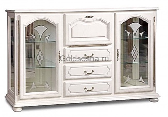 Тумба-витрина Давиль ММ 126-34 стекло декор