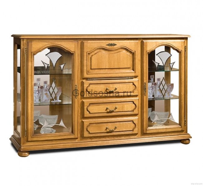 Тумба-витрина Давиль ММ 126-34 стекло декор