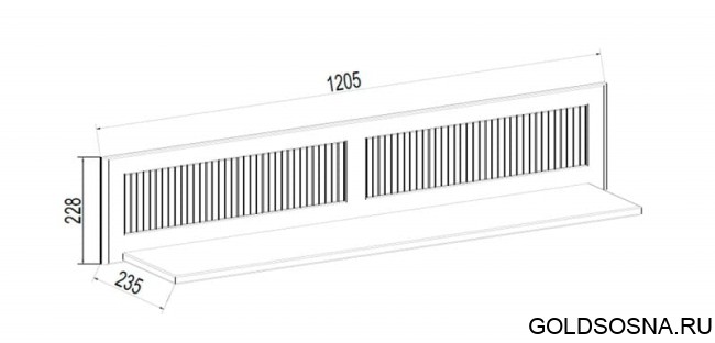Полка настенная Рандеву 120 Полка настенная Рандеву 120