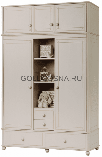 Шкаф Бетти 3-ств №3 с антресолью