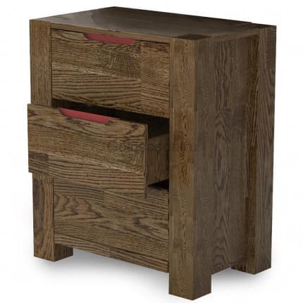 Комод Riva 3 ящика из массива дуба Графит