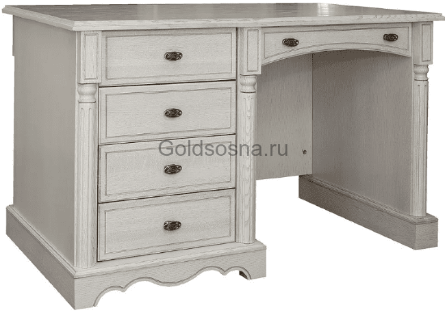Стол письменный Паола 2170 однотумбовый (розовый пепел)