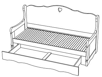 Диван-кровать 3х местный Прованс с ящиком
